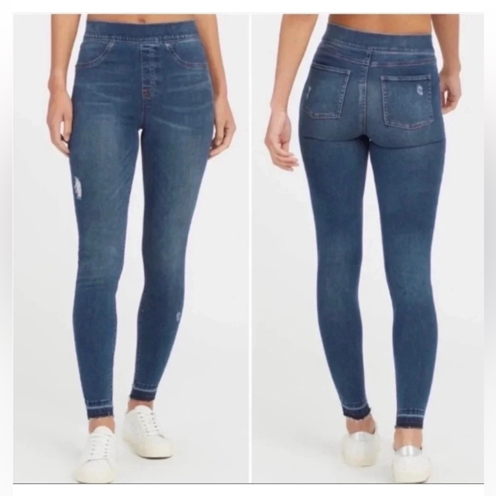 Spanx Distressed Ankle Skinny Jeans High‎ Waisted Women’s Size Small